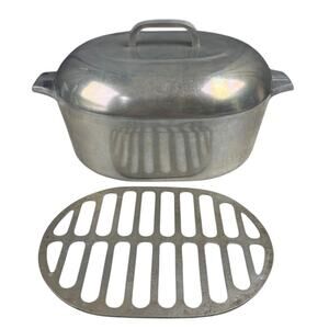 Wagner Ware Sidney O Magnalite 8 QT Roaster 4265-P with Trivet & Lid Aluminum